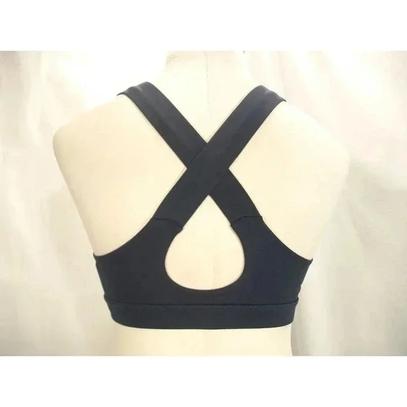 Everlast Cross Back Wire Free Sports Bra MEDIUM Navy Blazer Blue Tie-Dye NEW WIT - Picture 4 of 4